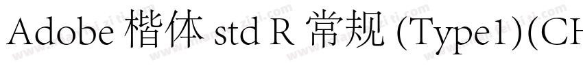 Adobe 楷体 std R 常规 (Type1)(CHINESE 字体转换